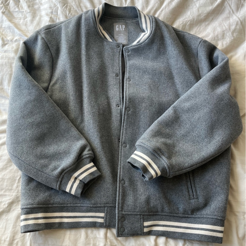 COPY - Gap gray wool varsity jacket size xxl brand new